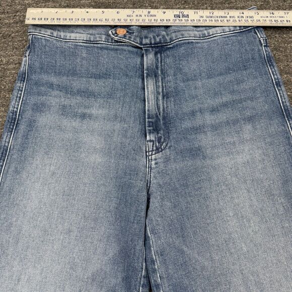 Mother Denim The Tab Roller Skimp Jeans Women 30 Blue Wide Leg From Out Of Town - Picture 6 of 12